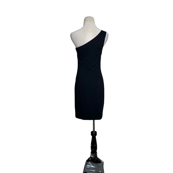 Trina Turk black one shoulder sheath mini cocktail dress size 0 - Picture 9 of 16
